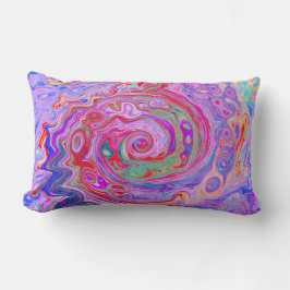 Almofada Lombar Cabeça de Abstrato retrovertida, roxa e roxa rosa
