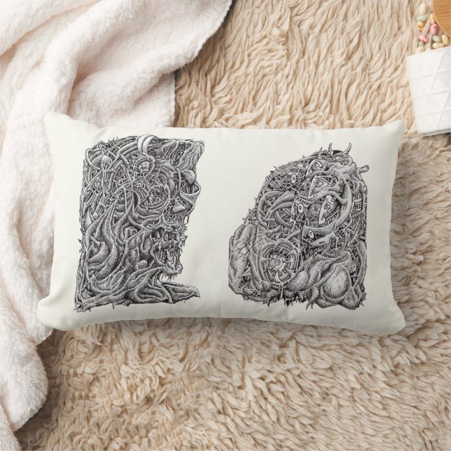 Almofada Lombar Cabeças estranhas (Cobertor)