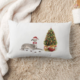 Almofada Lombar Cachorro de Natal Engraçado Italiano Greyhound