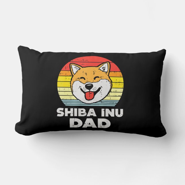 Almofada Lombar Cachorro Sunset e akita | Bonito Cão Presente (Frente)