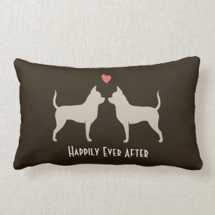 Almofada Lombar Cachorros Chihuahua Casamento com Texto