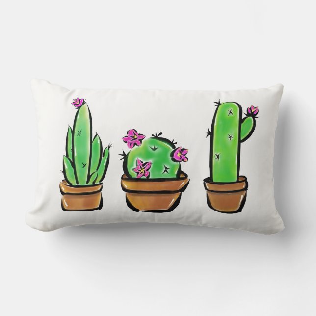 Almofada Lombar Cactus cactos succultos (Frente)