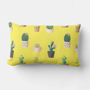 Almofada Lombar Cactus Suculente de Dessrt Verde em Potes