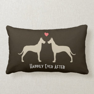 Almofada Lombar Cães de Casamento Dane Casal feliz personalizado