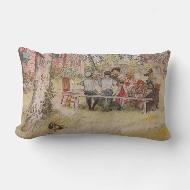 Almofada Lombar Café da manhã sob o Big Birch (Frente)