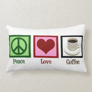 Almofada Lombar Café do amor da paz