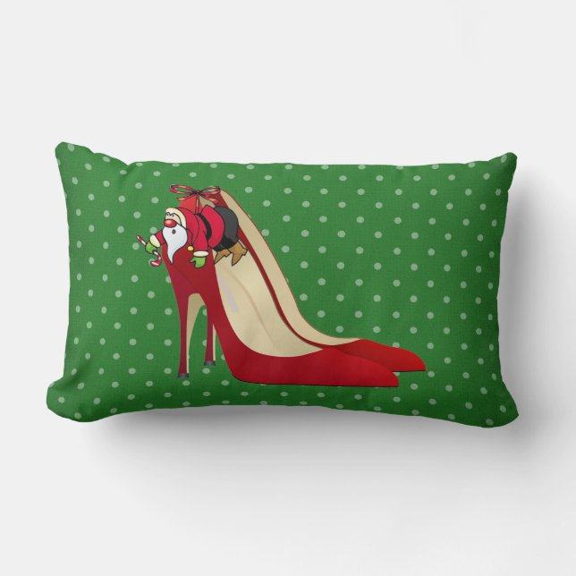 Almofada Lombar Calçados/Papais noeis Elf/Travesseiro decorativo d (Frente)