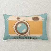 Câmera retro travesseiro decorativo personalizado