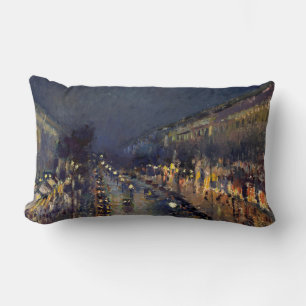 Almofada Lombar Camille Pissarro Boulevard Montmartre à noite
