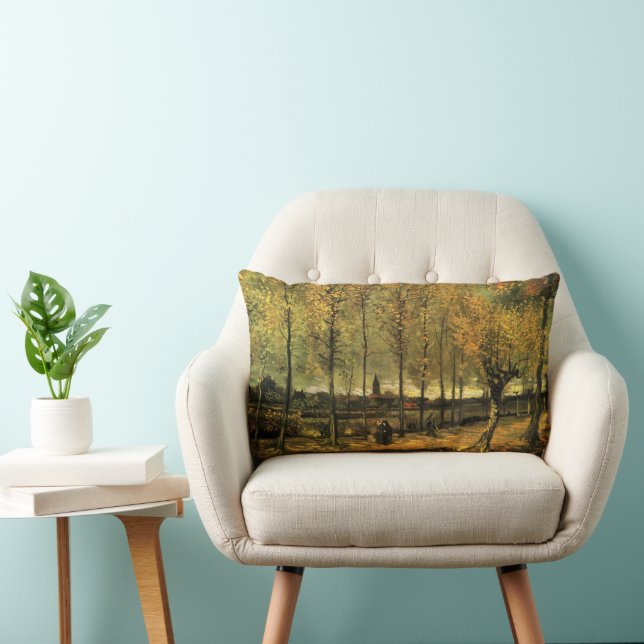 Almofada Lombar Caminho com Choupos de Vincent van Gogh (Cadeira)