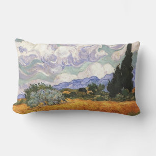 Almofada Lombar Campo de trigo com Cypress por Van Gogh.