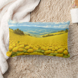 Almofada Lombar Campo Majestoso de Flores Amarelas,
