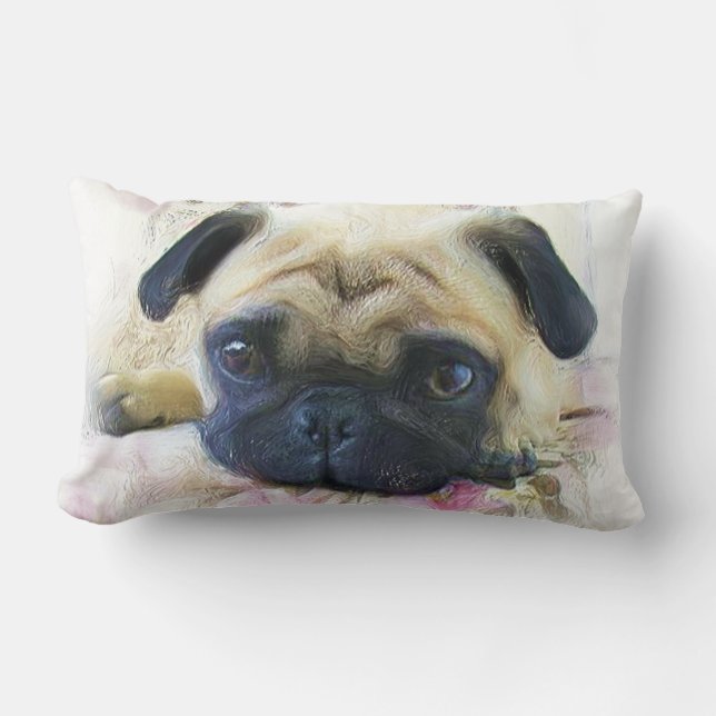 Almofada Lombar Cão do Pug (Frente)