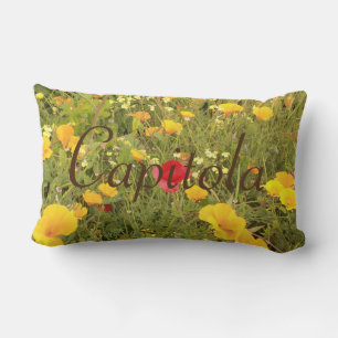 Almofada Lombar Capitola com jardim de flores