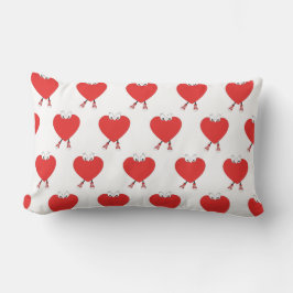 Almofada Lombar Caráter de Amor com Curta Vermelho em Forma de Cor