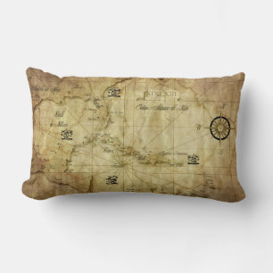 Almofada Lombar Caribe - mapa antigo