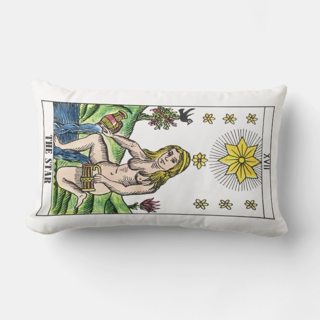 Almofada Lombar Cartas de Tarot Sol & Estrela (Frente)