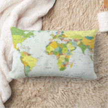 Cartaz do Atlas Político do Mapa Mundial: Decoraçã