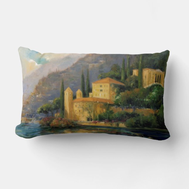 Almofada Lombar Casa de campo do lago (Frente)