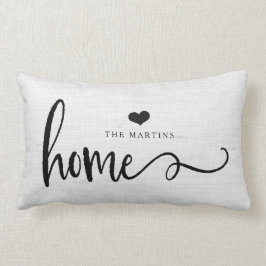 Almofada Lombar Casa de linho cinzenta do olhar | do estilo da