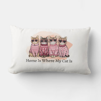 Almofada Lombar Casa é onde está o meu gato