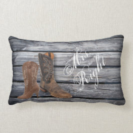 Almofada Lombar Casamento Russo Barn Wood Western Cowboy