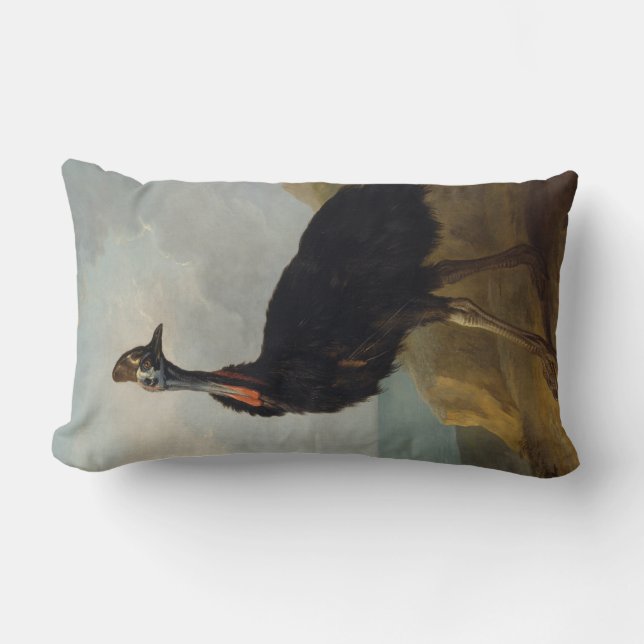 Almofada Lombar Cassowary (Ave Australiana) (Arte Animal Selvagem) (Frente)