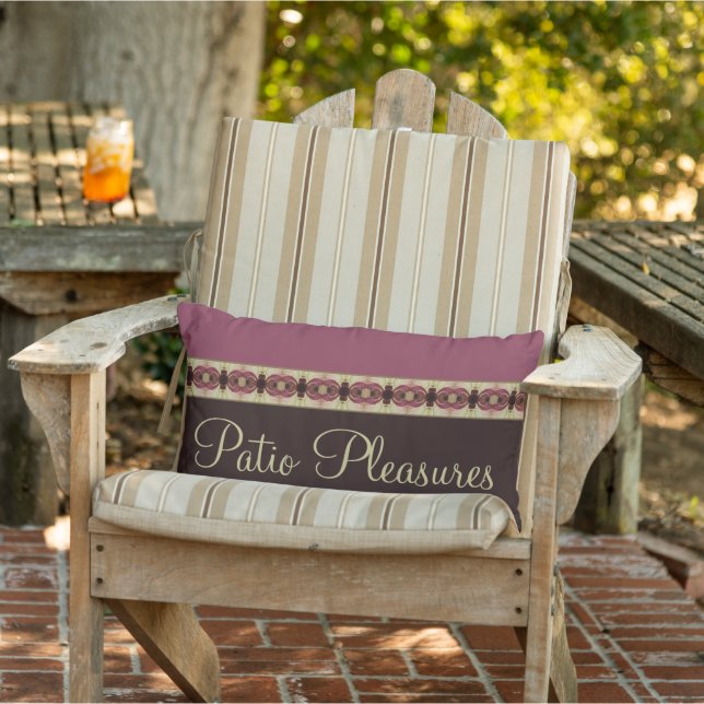 Almofada Lombar Castanho Escuro com Borgonha (Cadeira)