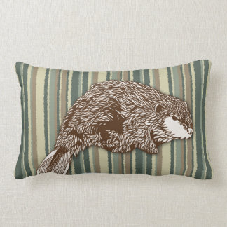 Almofada Lombar Castor em listras do deserto