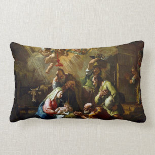 Almofada Lombar Cena Rococo da natividade