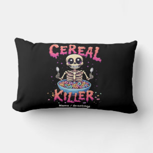 Almofada Lombar Cereal Killer Breakfast Cereal Engraçado Skeleton