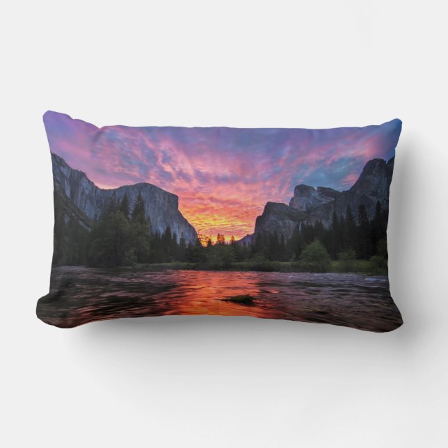Almofada Lombar Céu vibrante | Vale de Yosemite (Frente)