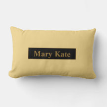 Champanhe com nome Dourado Travesseiro lombar