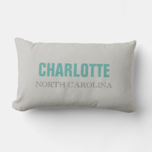 Almofada Lombar Charlotte North Carolina Travesseiro decorativo