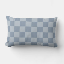 Almofada Lombar Checkerboard azul empoeirado