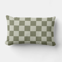 Almofada Lombar Checkerboard verde de sábado