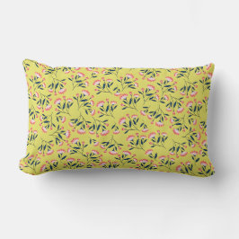 Almofada Lombar  Cheerful Floral Pattern: Pink Flowers 