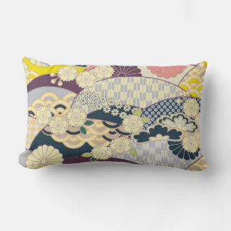 Almofada Lombar Cherry Blossom Japonês Floral Red White