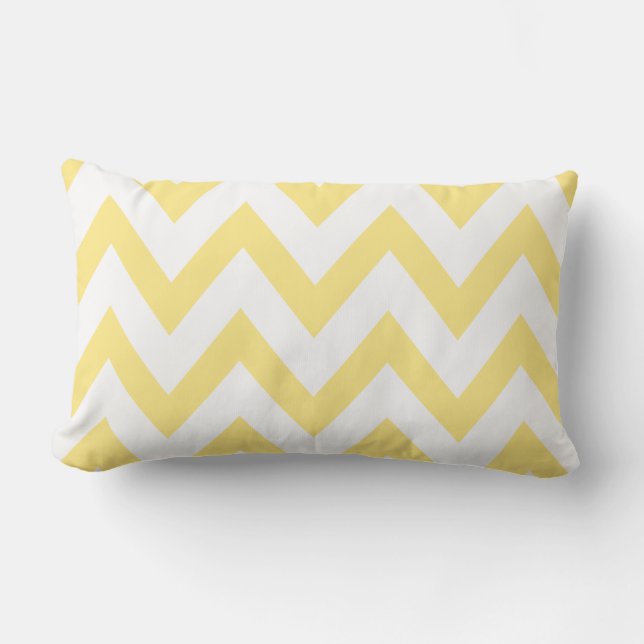 Almofada Lombar Chevron Amarelo Pastel (Frente)
