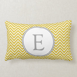 Almofada Lombar Chevron zigzag amarelo ensolarado elegante