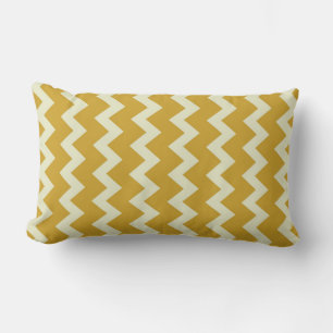 Almofada Lombar Chevron zigzag design verde-claro-mostarda amarela