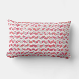 Almofada Lombar ChevronDalmatian Rosa e Branco