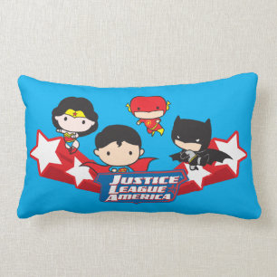 Almofada Lombar Chibi Justice League of America Stars