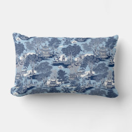 Almofada Lombar Chic Blue Willow chinoiserie cott