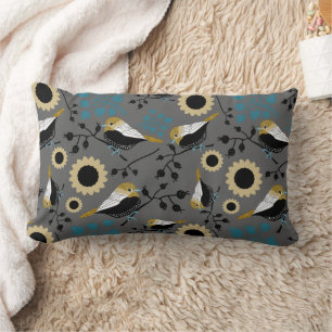 Almofada Lombar Chickadee Black Capped Bird Art
