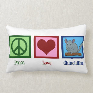 Almofada Lombar Chinchilas do amor da paz