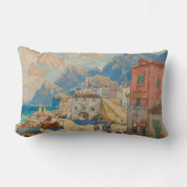 Almofada Lombar Cidade Costeira na Espanha (Paisagem Espanhola Vin
