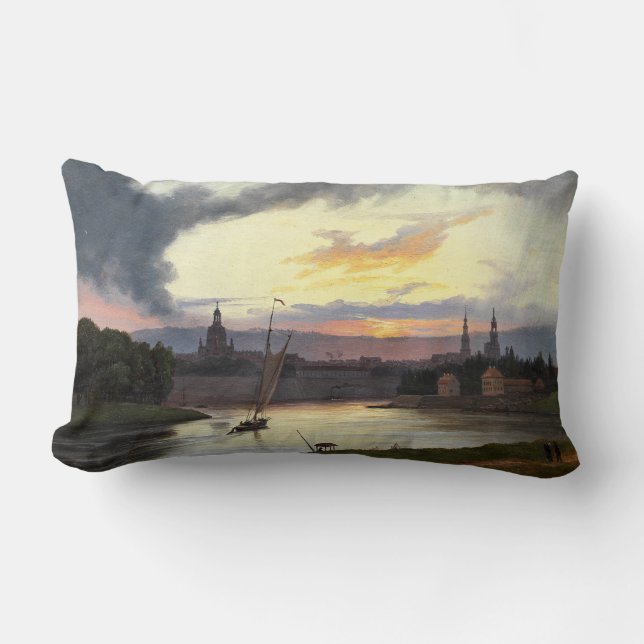 Almofada Lombar Cidade de Dresden no Sunset (paisagem alemã) (Frente)