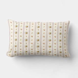 Almofada Lombar Cintura Vintage Cócica Stripes Creme Branco