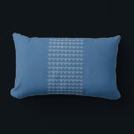Almofada Lombar cinza AZUL E PRATA, travesseiro MENORAH & STARS<br><div class="desc">travesseiro azul e cinza MENORAH STAR OF DAVID TRIM pelo designer Sandy Closs ~ SandyCloss~</div>